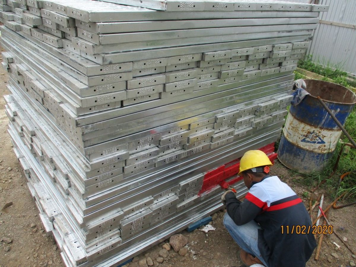 Pipa scaffolding tertata untuk mobilisasi — PT. Hydro RPU